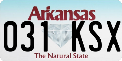 AR license plate 031KSX
