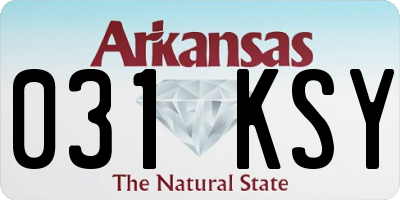 AR license plate 031KSY