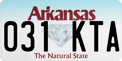 AR license plate 031KTA