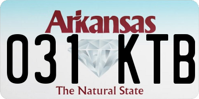 AR license plate 031KTB
