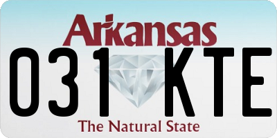AR license plate 031KTE