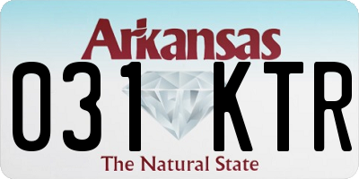 AR license plate 031KTR