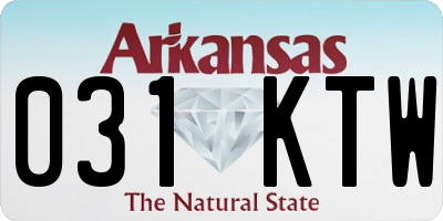 AR license plate 031KTW