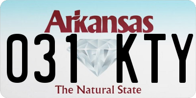 AR license plate 031KTY