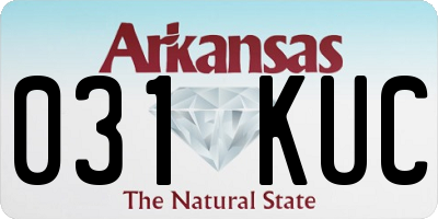 AR license plate 031KUC