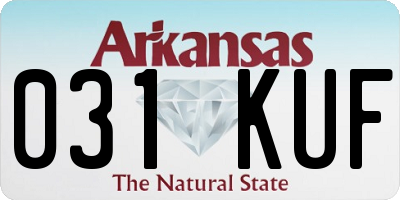 AR license plate 031KUF