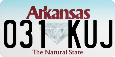 AR license plate 031KUJ