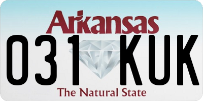 AR license plate 031KUK