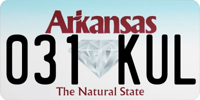 AR license plate 031KUL