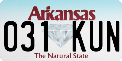 AR license plate 031KUN