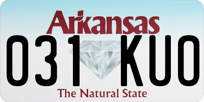 AR license plate 031KUO