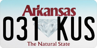 AR license plate 031KUS