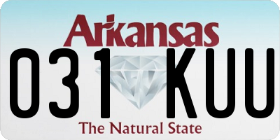 AR license plate 031KUU