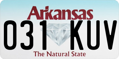 AR license plate 031KUV