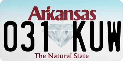 AR license plate 031KUW