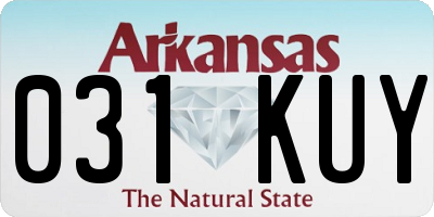 AR license plate 031KUY