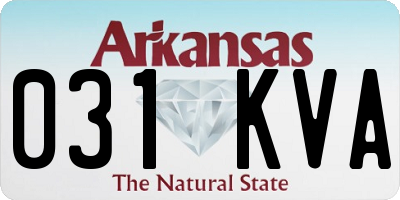 AR license plate 031KVA