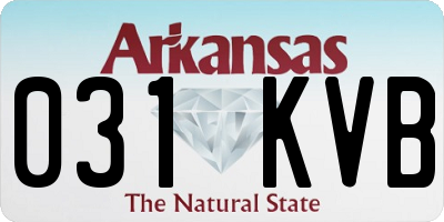 AR license plate 031KVB