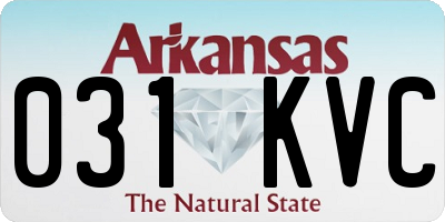 AR license plate 031KVC