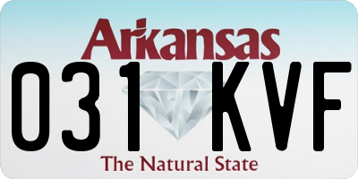 AR license plate 031KVF