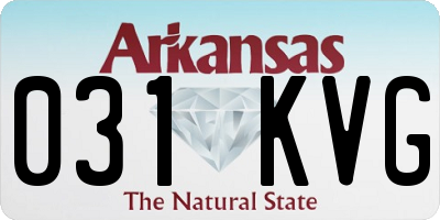 AR license plate 031KVG