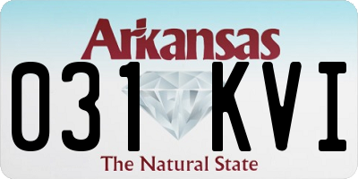 AR license plate 031KVI