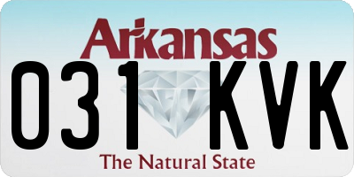 AR license plate 031KVK