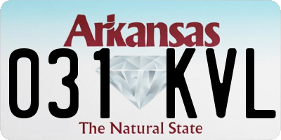 AR license plate 031KVL
