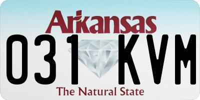 AR license plate 031KVM