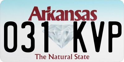 AR license plate 031KVP