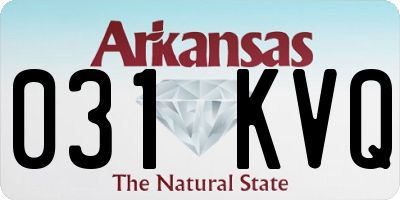 AR license plate 031KVQ