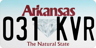 AR license plate 031KVR