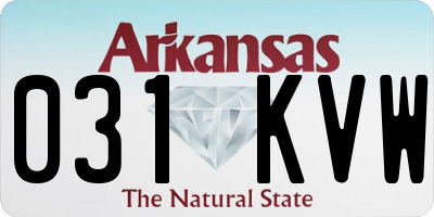 AR license plate 031KVW