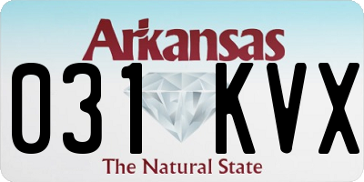 AR license plate 031KVX