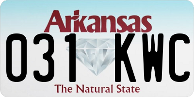 AR license plate 031KWC
