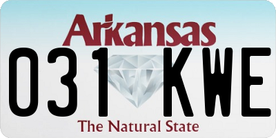 AR license plate 031KWE