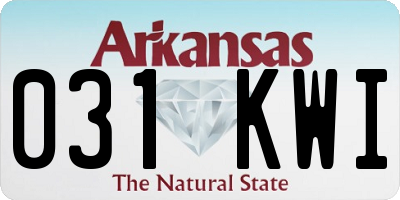 AR license plate 031KWI