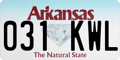 AR license plate 031KWL