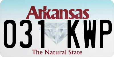 AR license plate 031KWP