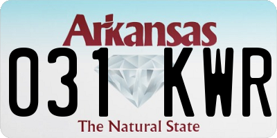 AR license plate 031KWR