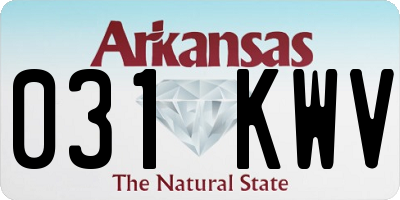 AR license plate 031KWV