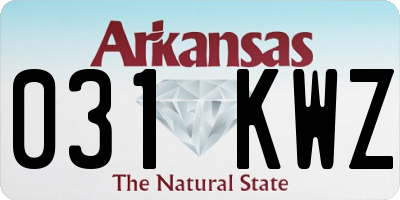 AR license plate 031KWZ