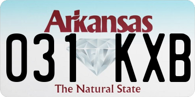 AR license plate 031KXB