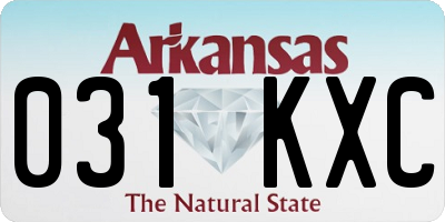 AR license plate 031KXC