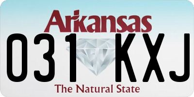 AR license plate 031KXJ