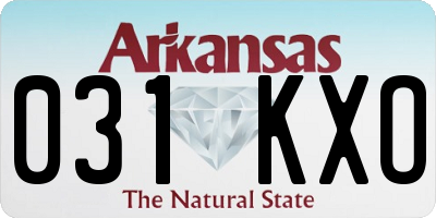 AR license plate 031KXO