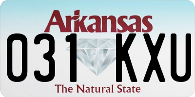 AR license plate 031KXU