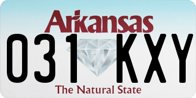 AR license plate 031KXY
