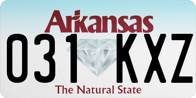 AR license plate 031KXZ