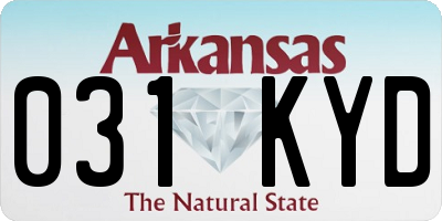 AR license plate 031KYD